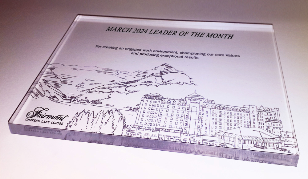UV inks on Clear Acrylic. Reverse Print (2nd Surface). Image is viewed thought the Clear Acrylic