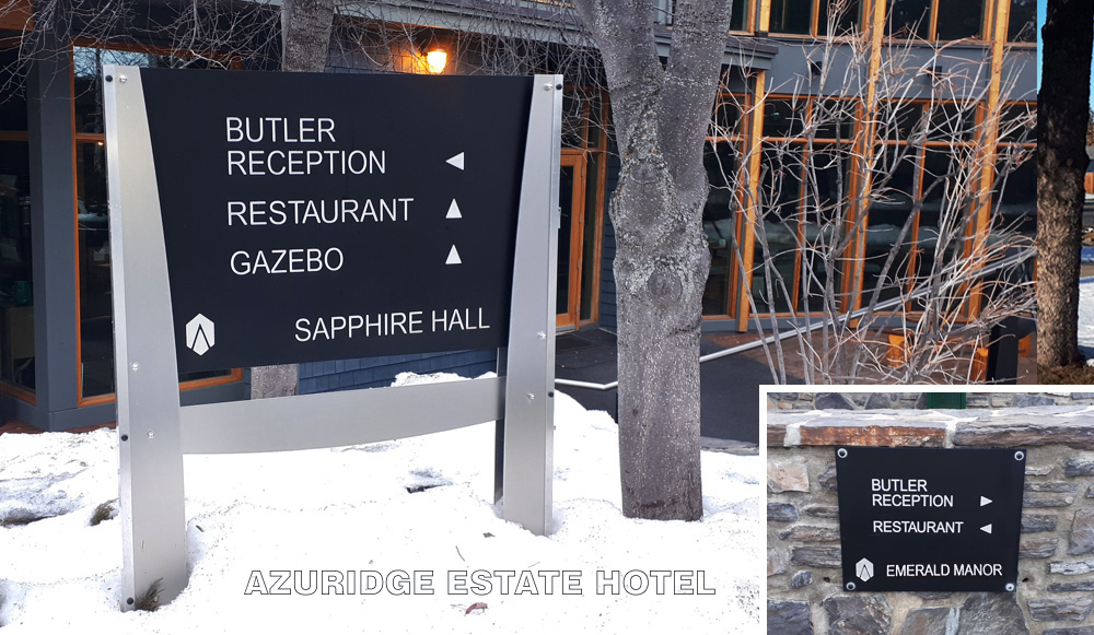 Powder Coated (Black) Aluminum Outdoor Sign, Deep Engraved & (White) Painted Text, Very Durable and Appealing