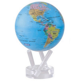 MOVA Solar Globe Blue Political - 4.5 Inch