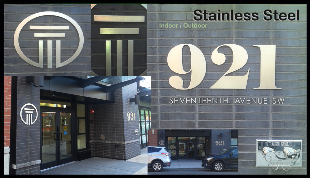Stainless Steel: A great indoor or outdoor choice / material. Always looks fantastic and extremely durable.