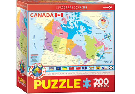 EuroGraphics Map of Canada Kids Puzzle 200 Pieces
