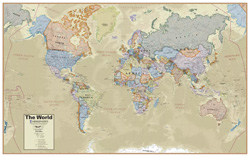 The Executive Boardroom World Wall Map - Laminated